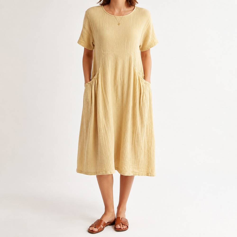 Free People Midi Dress Women XS Cream Gauzy Bohemian Prairie Moo Moo Festival